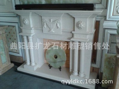 工廠直銷雕刻大理石漢白玉壁爐 藝術與溫暖的融合